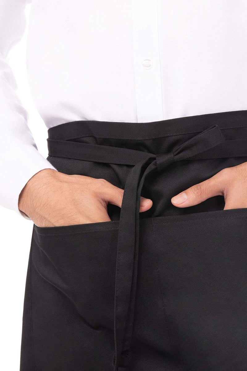 Chef Works Unisex Half Bistro Server Apron, Black, One Size - Image 2